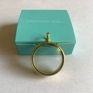 NWT Large Gold Origami Owl Locket